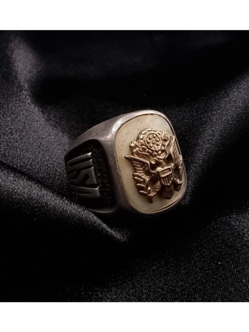 Rare Find US Army 10K Gold Filled & 925 Sterling Silver Ring